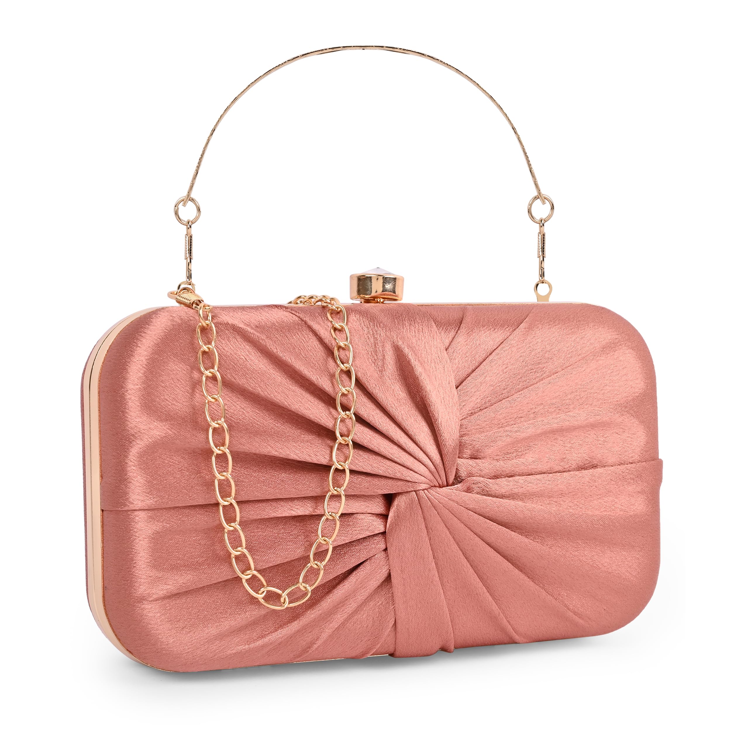 ADISA Satin Knot formal party clutch with gold chain for women and girls (CL105-GRN) (B0CVTW99CJ) Amazon Price History, Amazon Price Tracker