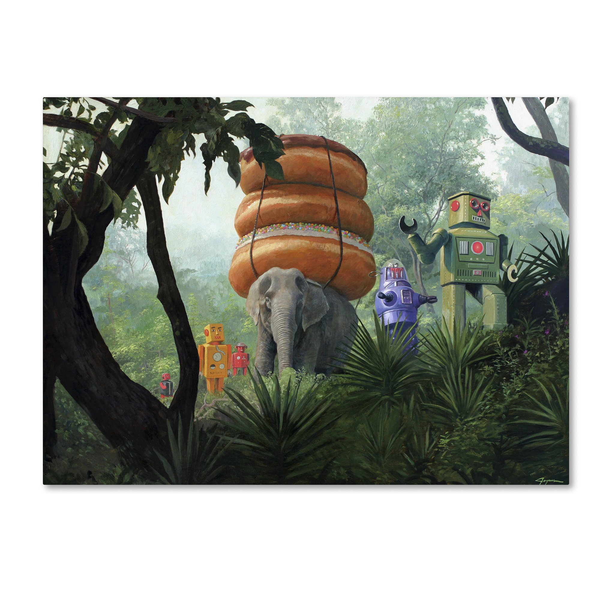 On Tiger Mountain by Eric Joyner Wall Decor, 14 by 19" Canvas Wall Art