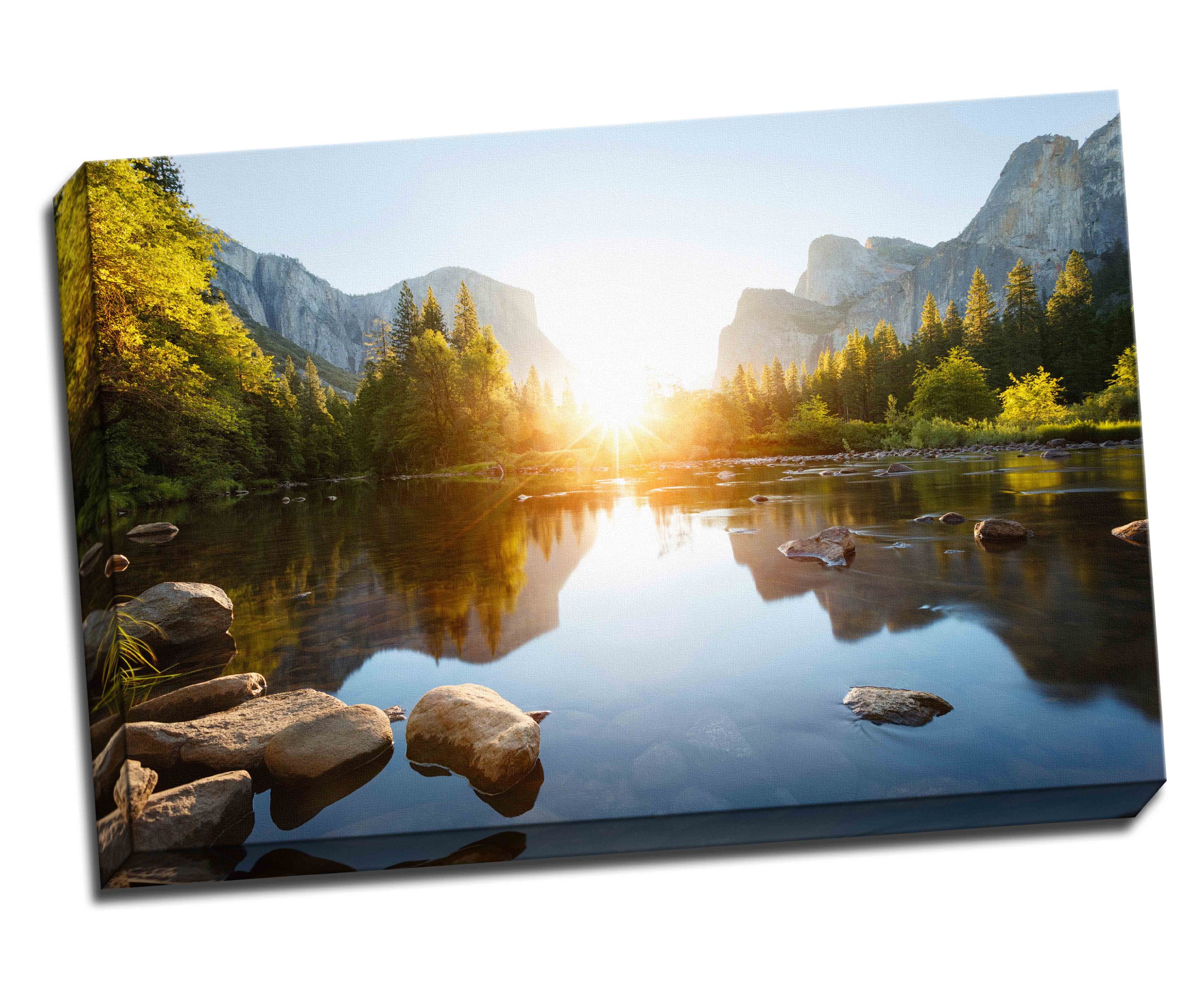 Yosemite Valley Landscape Canvas Art Print Poster 30"X 20" Inches