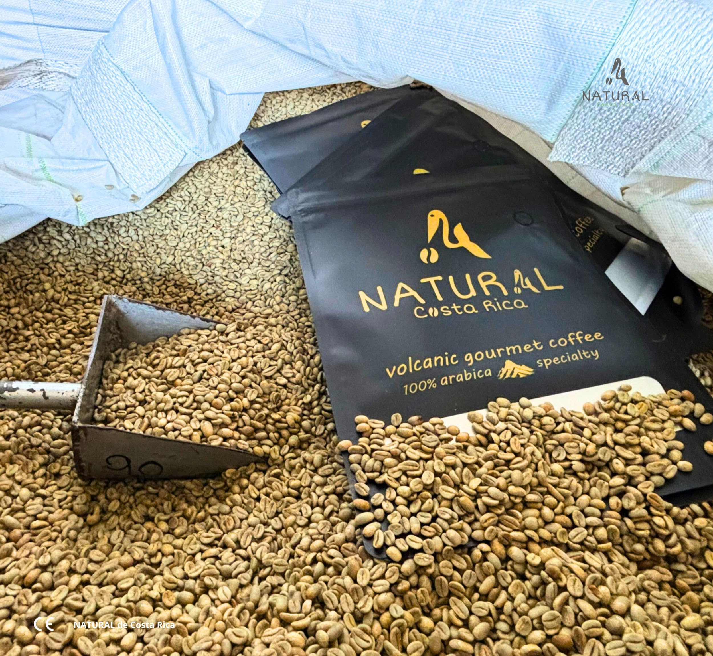 NATURAL de Costa Rica | Café en Grano Natural Premium Sin Tostar | Café de Especialidad 100% Arábica Gourmet Variedad VILLA-SARCHI | Kit Café Regalo 1kg