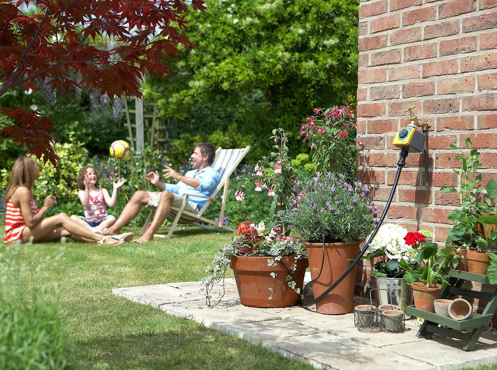 Hozelock Programmatore AC1 Kit di IRRIGAZIONE 20 GOCCIOLATORI IRRIGAZIONE Giardino Giardinaggio Esterno