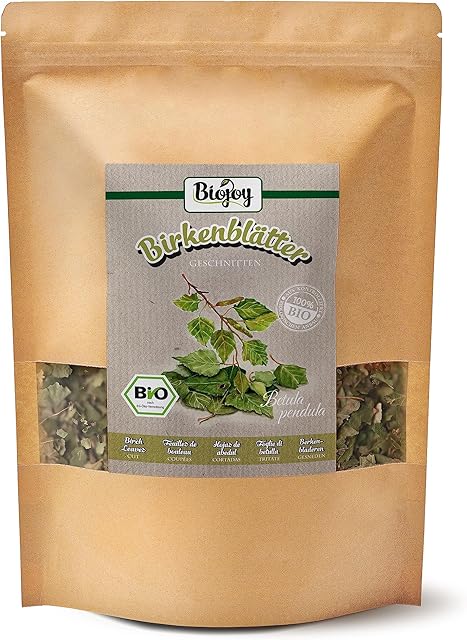 Biojoy Organiczne liści z brzozy herbata, cięte (Betula pendula) (250 gr)
