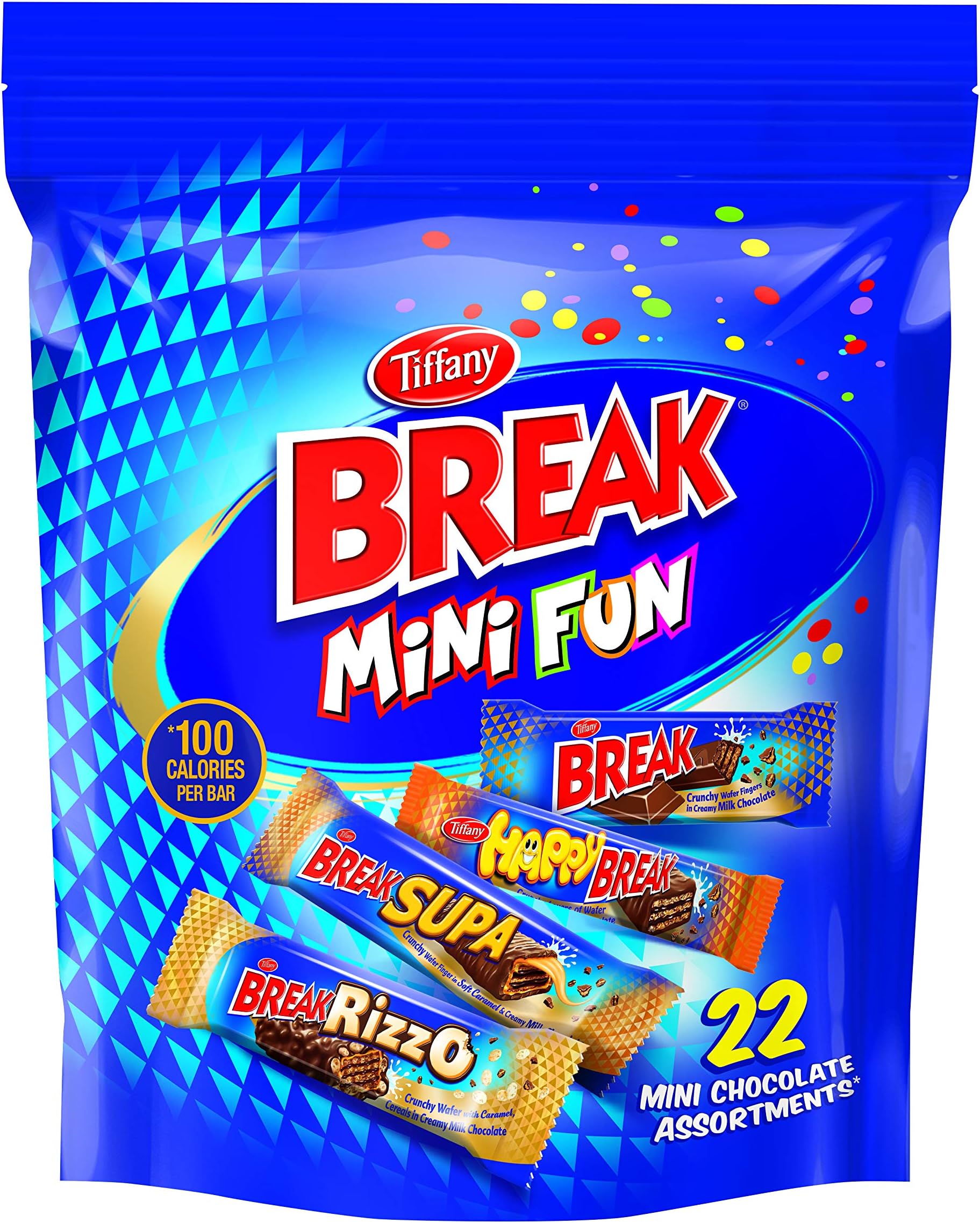Tiffany Break, Mini Fun, Crunchy Wafer Fingers in Creamy Milk Chocolate Mix, 316g