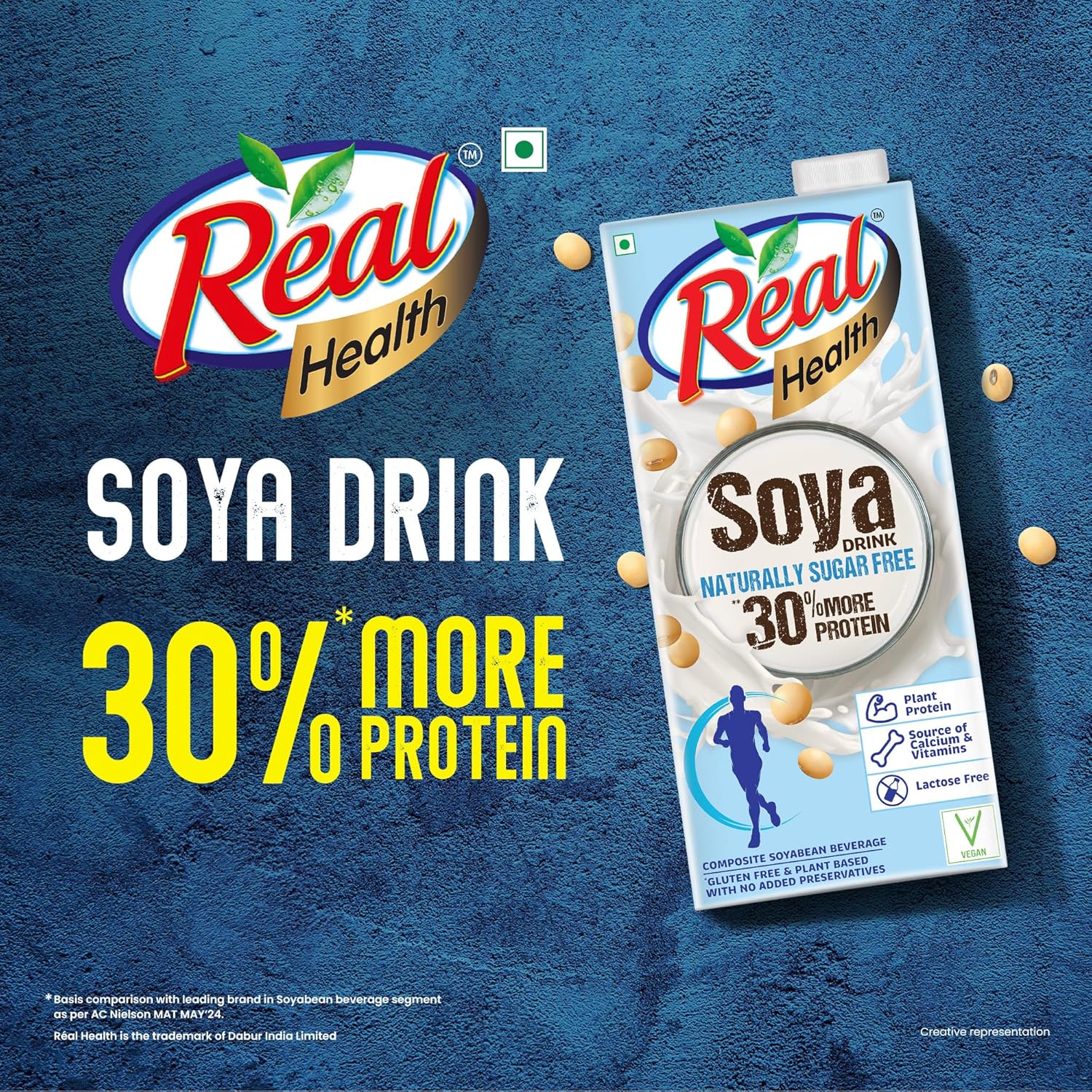 Real Health SOYA Milk 1L - Naturally Sugar Free | Lactose Free | Cholesterol Free | Plant Based Beverage | Gluten Free | No added preservatives Real Health SOYA Milk 1L - Naturally Sugar Free | Lactose Free | Cholesterol Free | Plant Based Beverage | Gluten Free | No added preservatives
