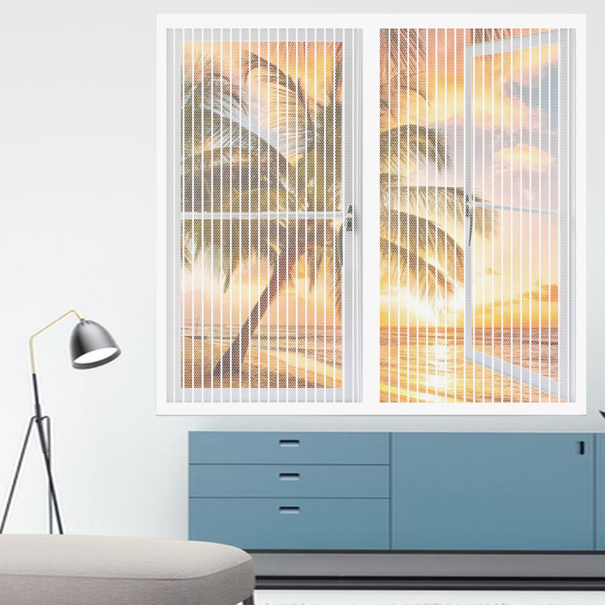 Moustiquaire magnétique fenêtre 65 x 115 cm blanc sans percer