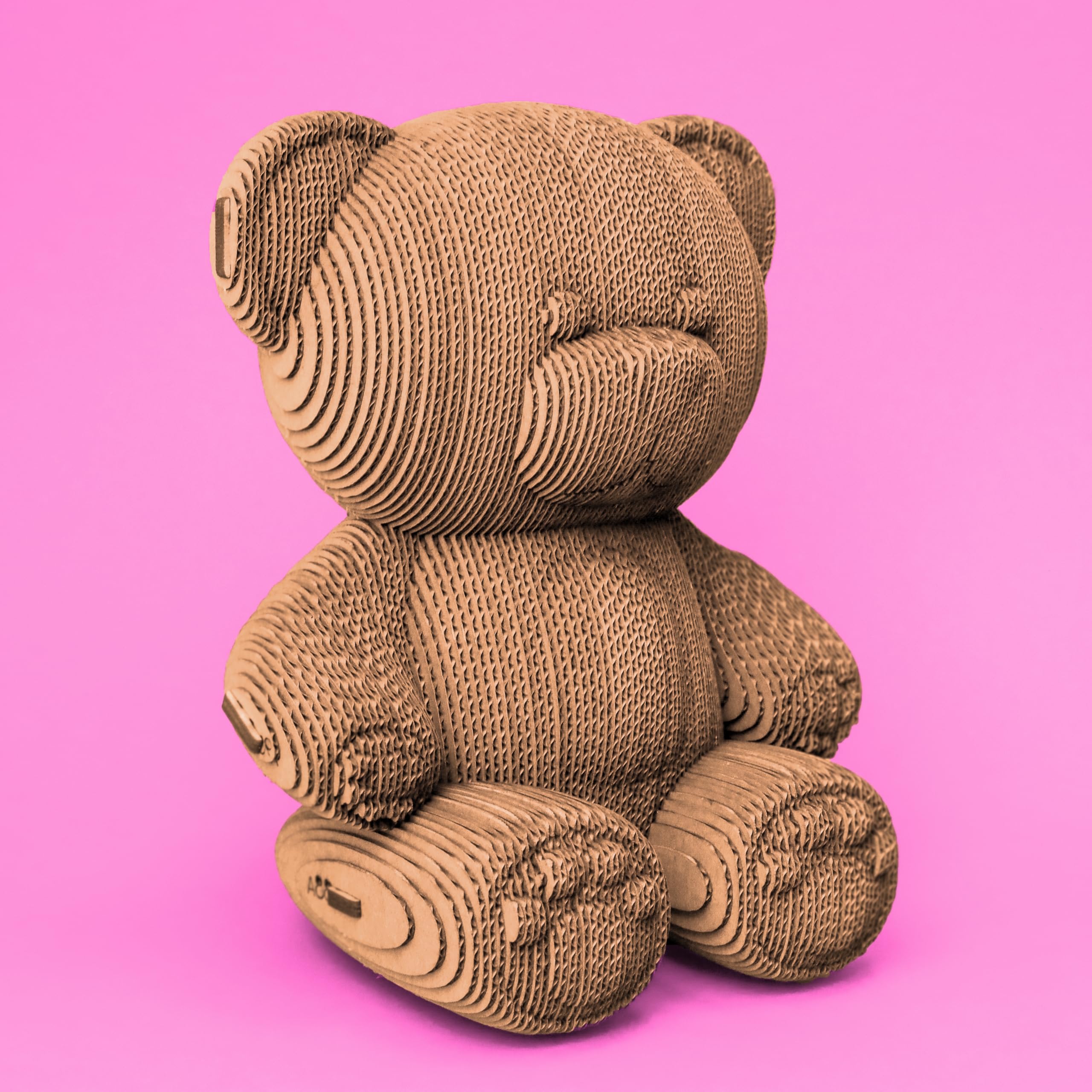 CARTONIC Teddybär 3D-Puzzle aus Karton – Skulptur-Bausatz