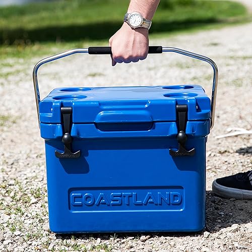 Miniatura 7 de Coastland Bay Series Cooler Premium - Enfriador rotomoldeado aislado para uso diario, pequeño baúl de hielo para espacios reducidos, juegos de