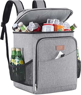 Lifewit kühlrucksack 32L 34 Dosen, isolierte Kühltasche Große, Grau