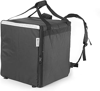 HENDI Zaino termico per il trasporto, borsa termica per pizza, per trasportare il cibo in bicicletta e moto, leggero, isolato, 410x400x470 mm, nero