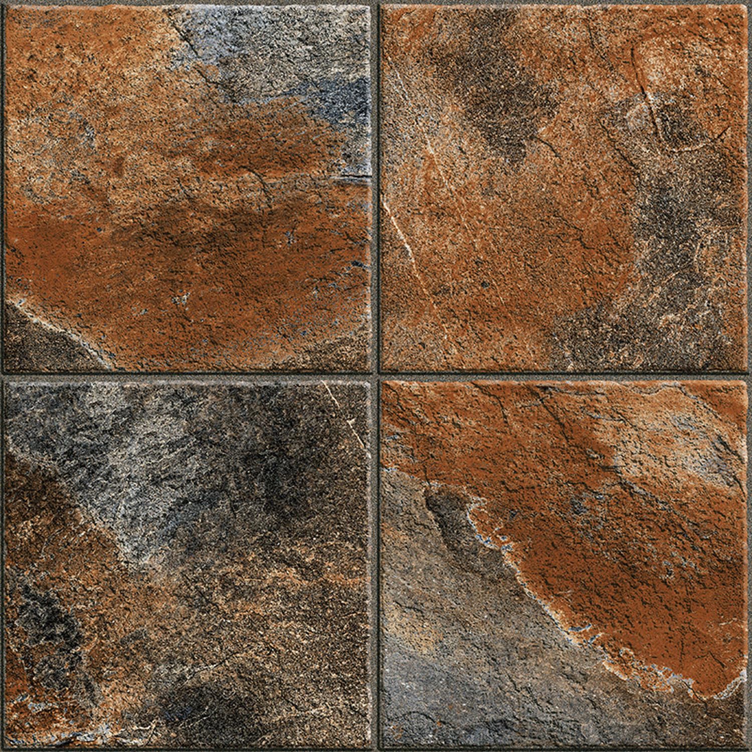 Johnson Endura - Rusblox Natura Super - Glazed Vitrified Tile, EDC Wall & Floor Tiles, Rustic Look, (30 x 30cm - 1cm Thickness, Matte Finish, 8-Tiles in Box)