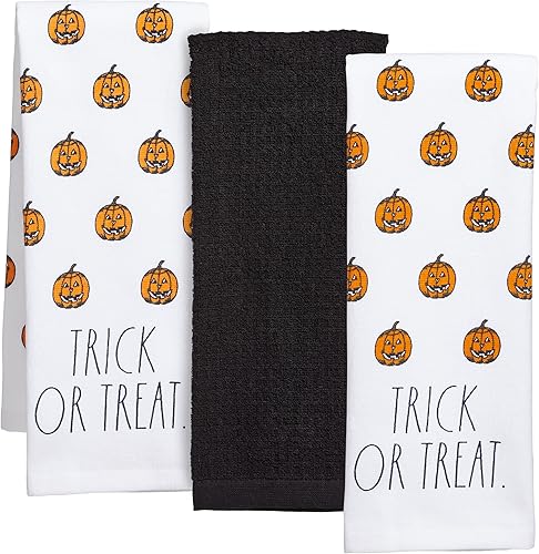 Rae Dunn Toallas de mano, toalla de cocina decorativa bordada para cocina y baño, 100% algodón, altamente absorbente, paquete de 3, 16 x 26