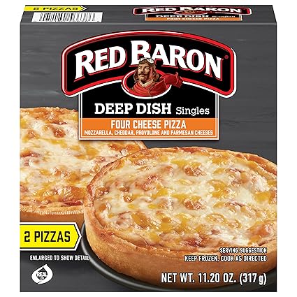 Red Baron Deep Dish Singles 4 Cheese Pizza, 11.2 oz