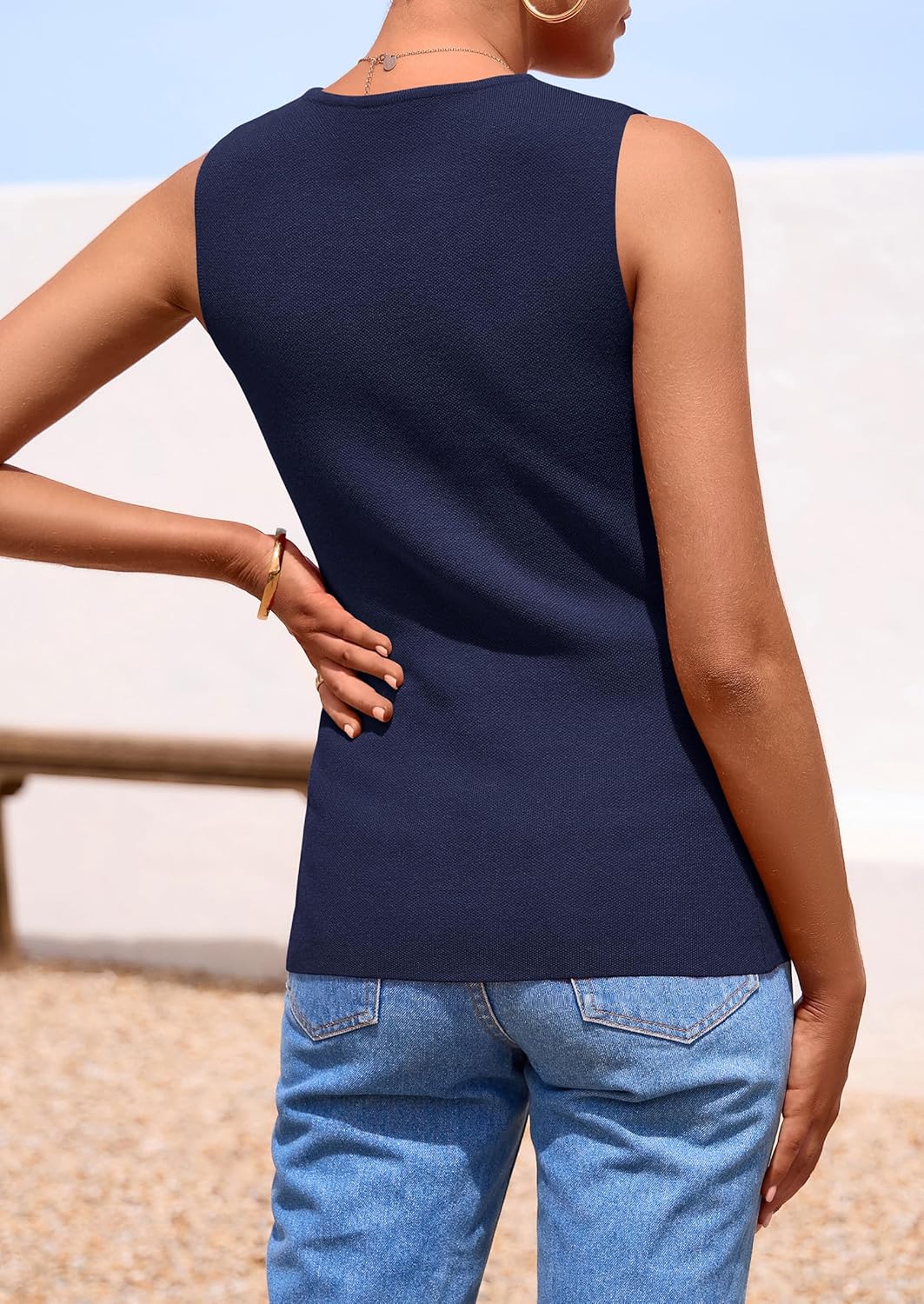 PRETTYGARDEN Women's Sweater Vest Button Down Summer Tank Tops 2026 Sleeveless Knit Vests Fashion Business Casual Outfits