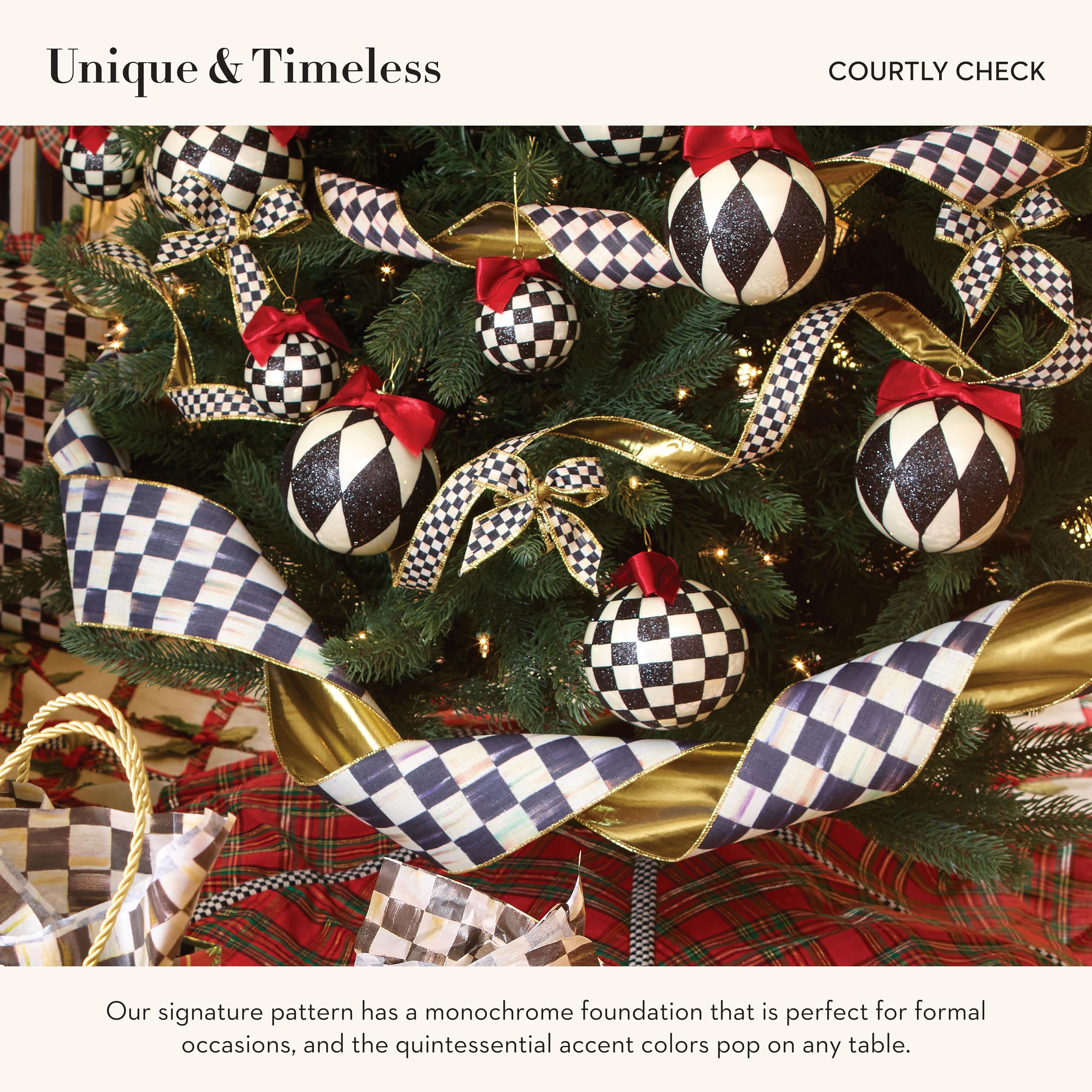 【新品】McKenzie-Childs チェック柄　トレイ Amazon.com: MACKENZIE-CHILDS Ribbon, Wired Ribbon for Christmas