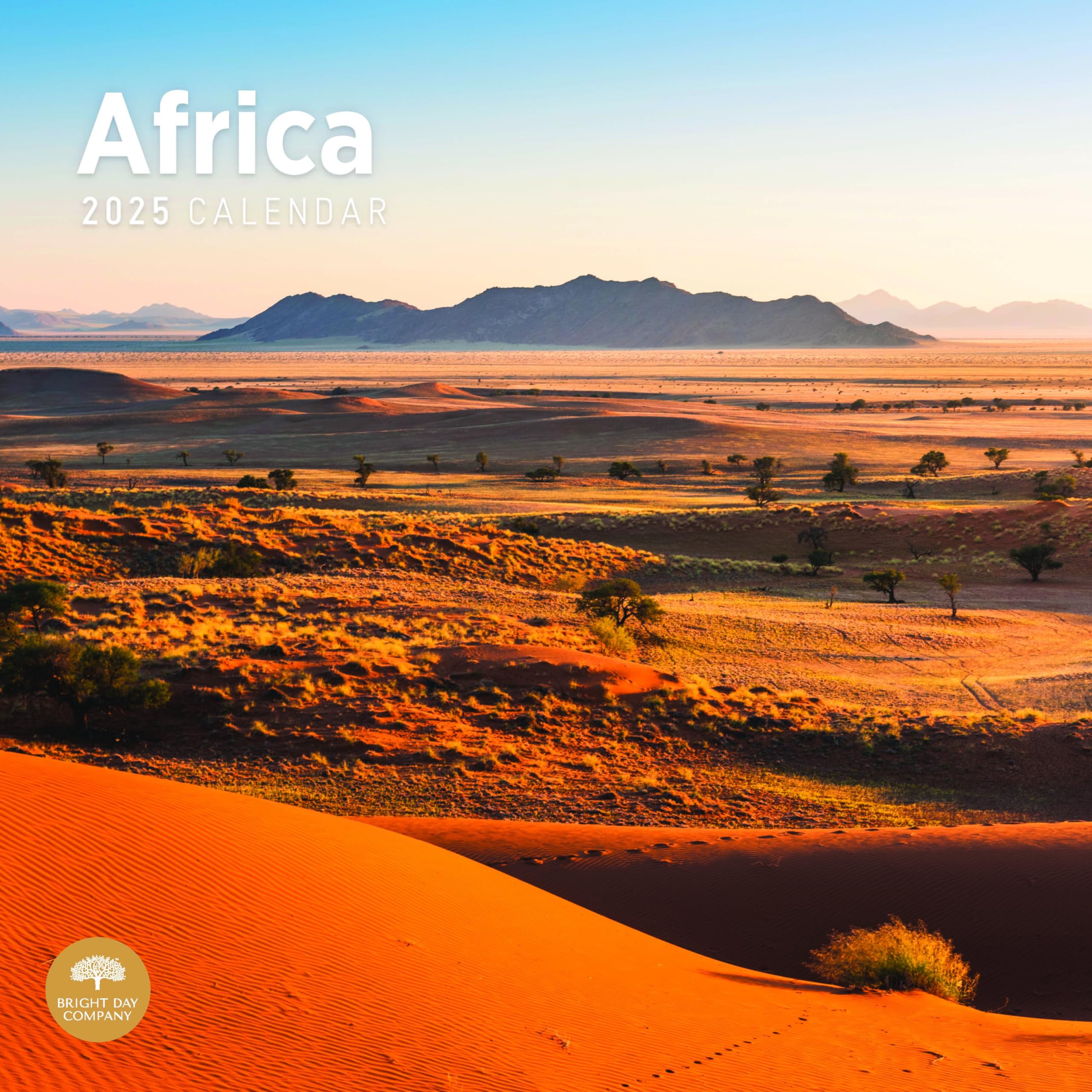 Bright Day Calendars 2025 Africa Monthly Wall by 12 x 12 Inch Beautiful Landscape Photography Gift
