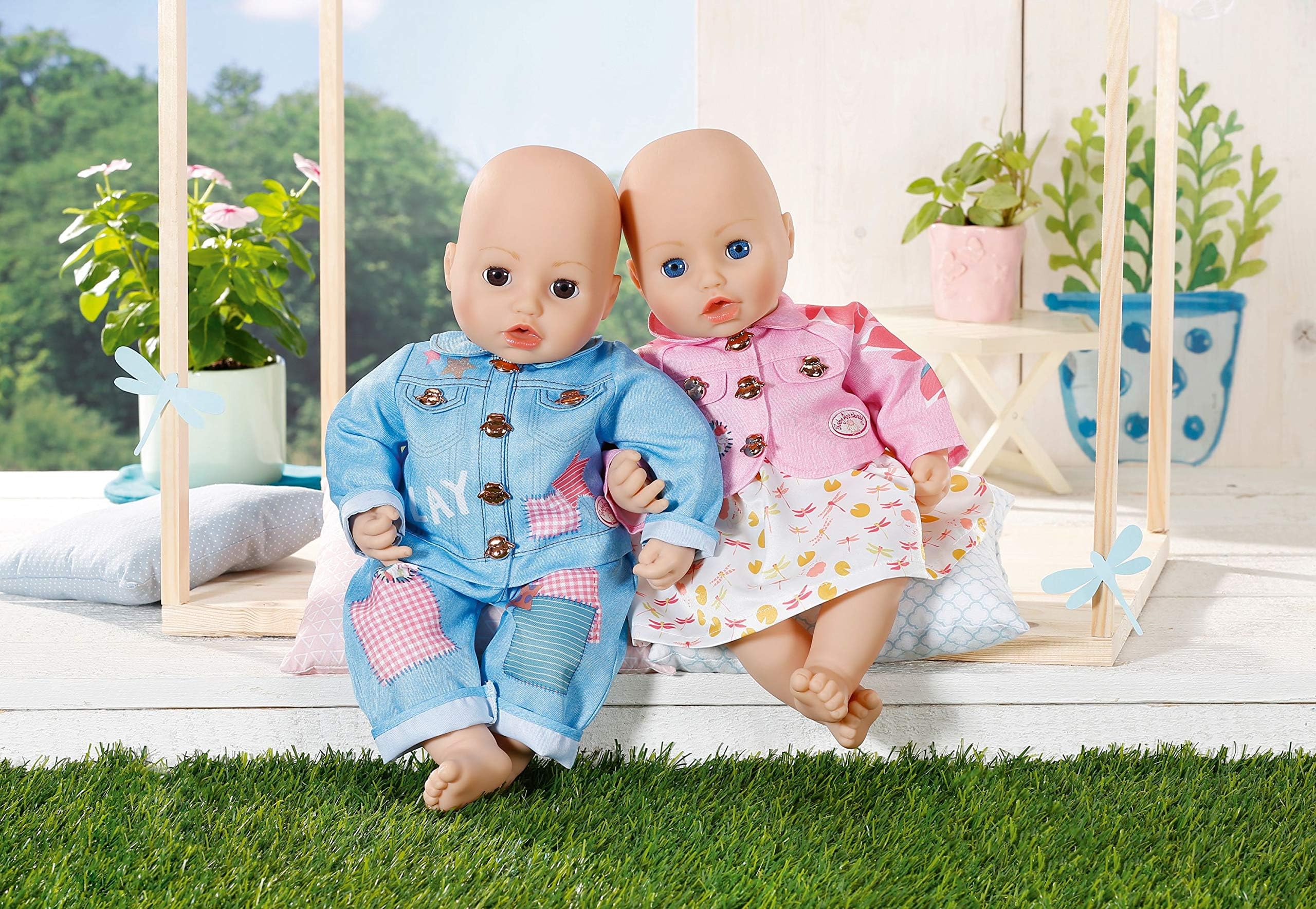 Zapf Creation703069 43 cm Baby Annabell Outfit Boy & Girl 43cm-Easy for Small Hands, Creative Play Promotes Empathy & Social Skills, for Toddlers 3 Years & Up, Assorted