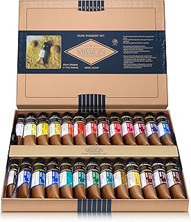 Mijello Mission Gold Class Pure Pigment Watercolor MWC-1524P, 15ml x 24 Colors (7 Milliliter x 2ea)