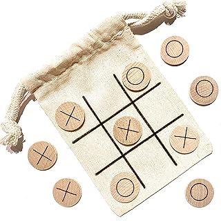 Wood Tic Tac Toe Travel Game - X's and O's - Noughts and Crosses - Road Trip Game - Tree Fort Toys - Made in Canada - Valentines Gift - Stocking Stuffer - Party Favour