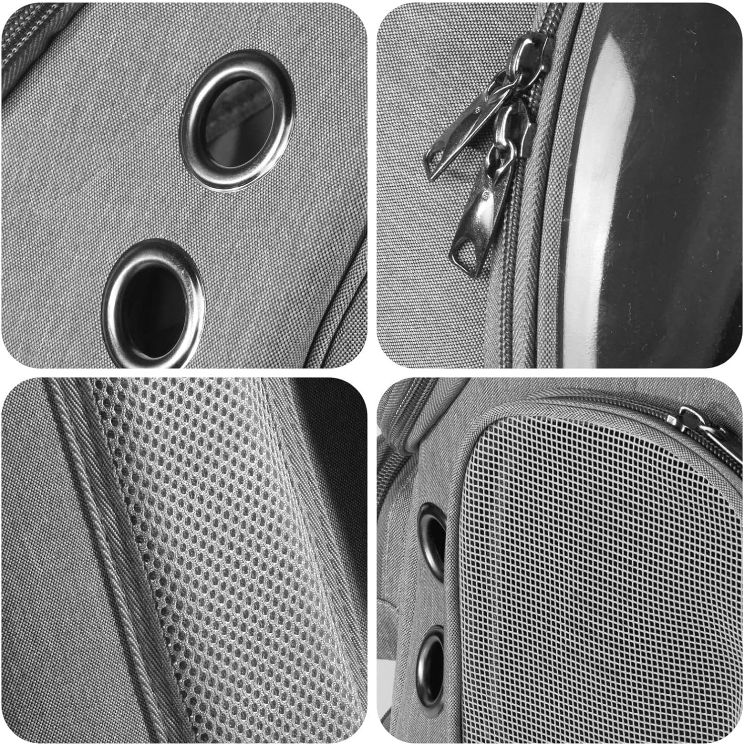 LOOKMINT Pet Cat & Small Dog Puppy Kitty Shihtzu Rabbit Breathable Carriers for Breathable Airline Travel Approved Hard Mesh Air Ventilation Backpack 4