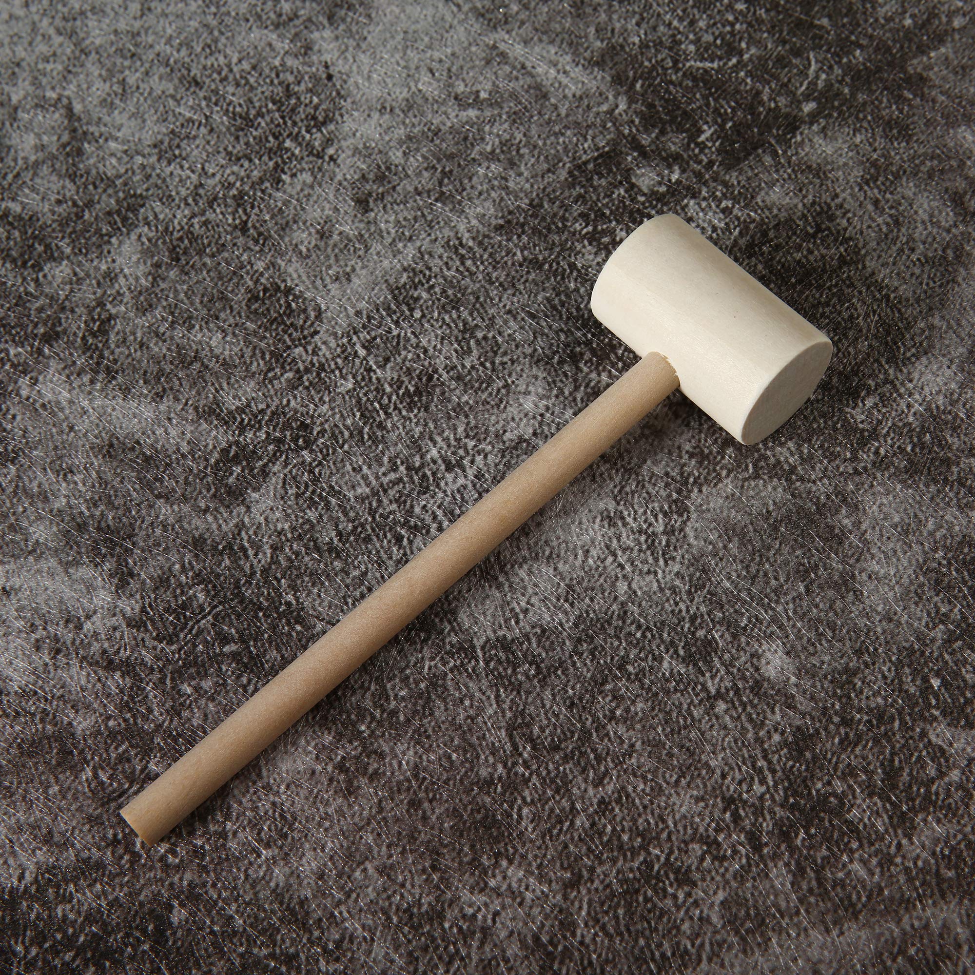 18 piezas Mini martillo de madera creativo golpeando mazo educativo para niños y niñas 4