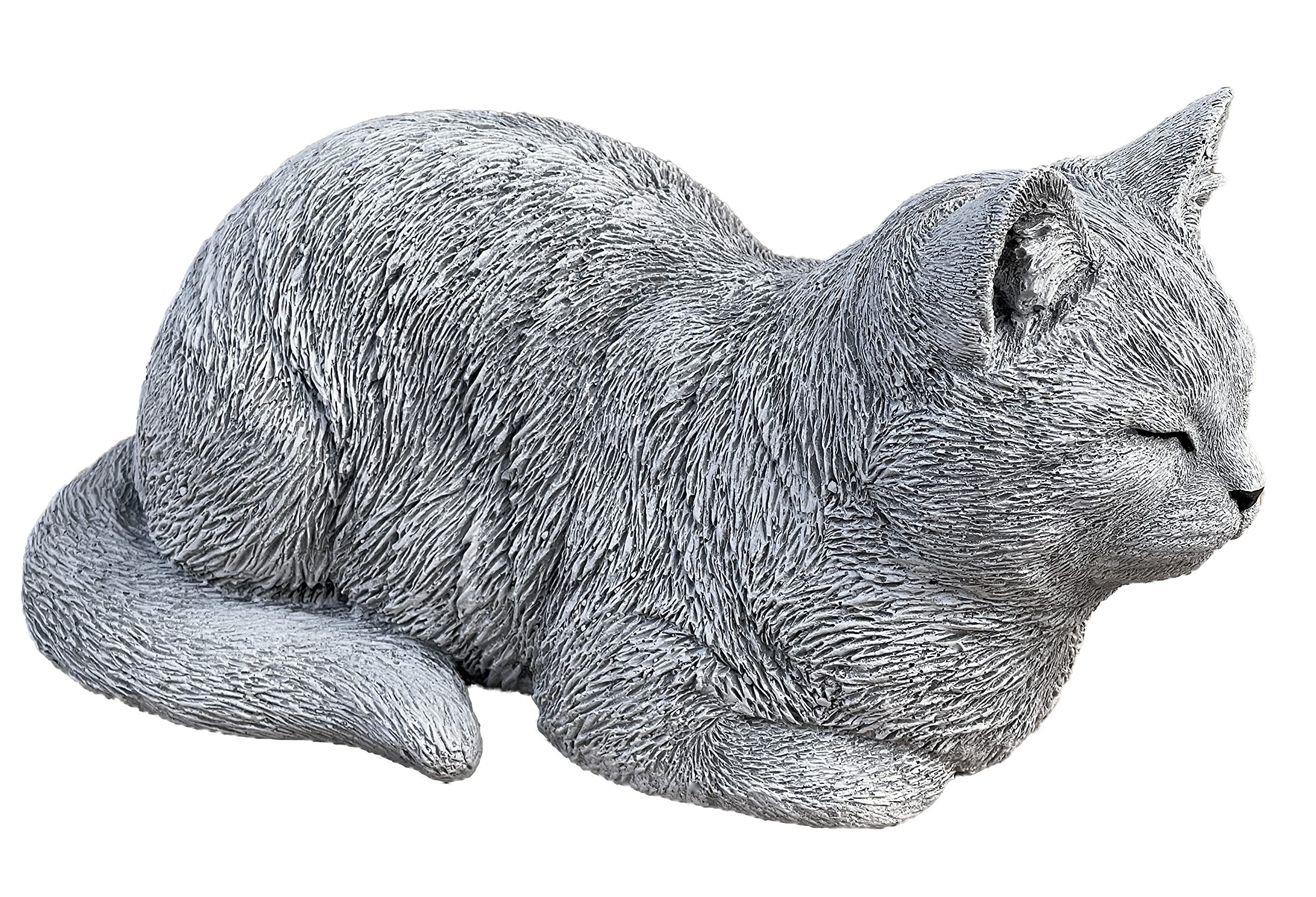 Figura de piedra grandes gato Ángel aprox. 36 cm, de y resistente a heladas hasta -30 °C, macizo de piedra