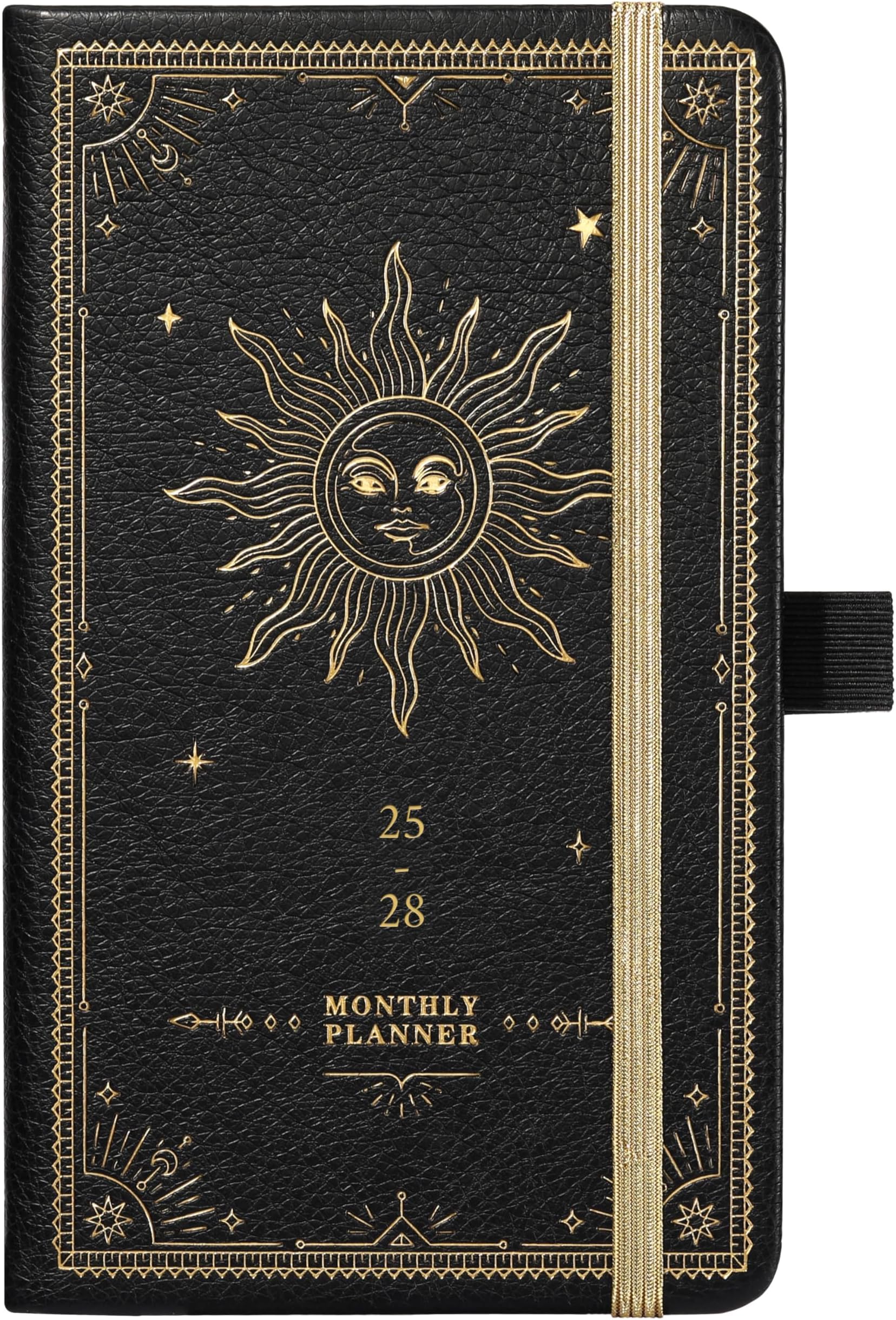 2025-2028 Pocket Planner - Monthly Pocket Calendar (36-Month) with 60 Notes Pages, Jul. 2025 - Jun. 2028, 6.2" x 4", 3 Year Monthly Planner 2025-2028 with Contacts, Holidays and Pen Holder, Black