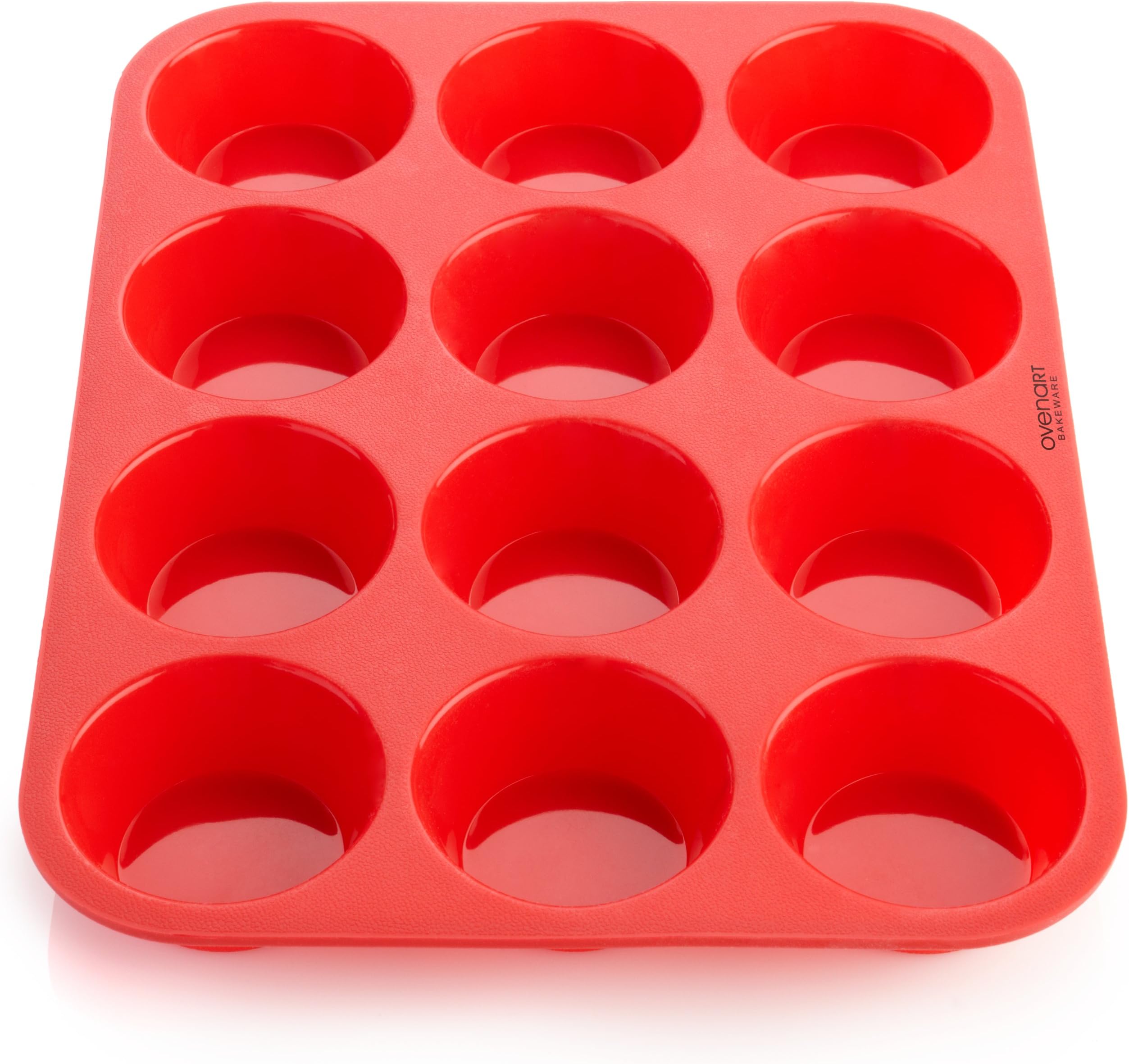 OvenArt Bakeware Silicone Muffin Cupcake Pan (12-Cup)