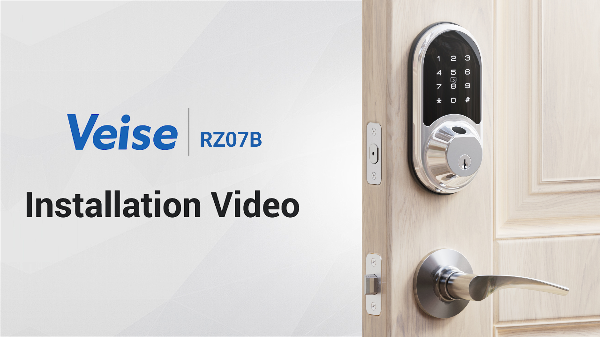 Veise RZ07B Smart Locks for Front Door, 2 Lever Handles
