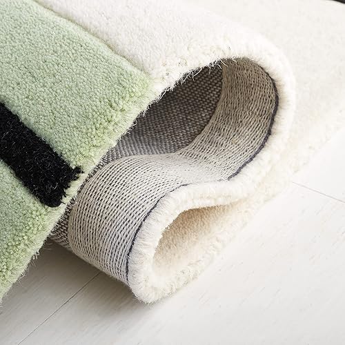 Miniatura 6 de SAFAVIEH Rodeo Drive Collection - Alfombra de área de 5 x 8 pies, negro y verde, hecho a mano, lana abstracta moderna de mediados de siglo, ideal