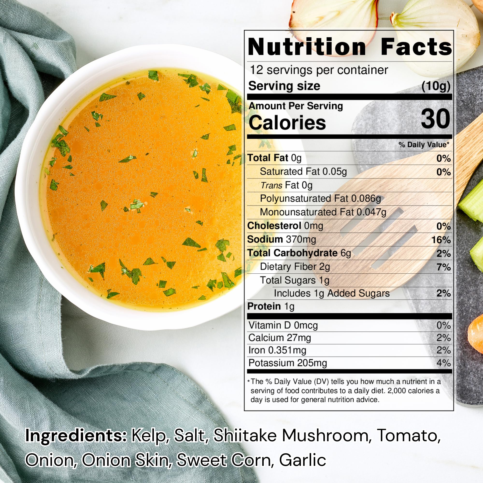 Instant Umami Broth Powder Aging Care 4.23oz (120g) by Aki Foods Japan – Natural Kombu & Vegetable Broth | No MSG, No Artificial Additives, Plant-Based Soup Stock | Product of Japan