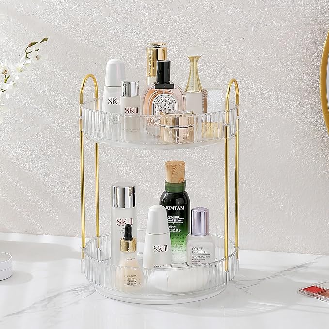 Rotating Makeup Organizer for Vanity, Skincare Make Up