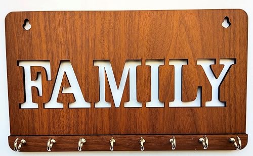 Soporte familiar para llaves de pared de madera para decoración del hogar, soporte para llaveros, regalo para el mejor diseñador familiar del mundo,