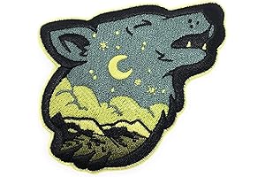 Midnight Mountain Wolf Iron-On Patch by O'Houlihans