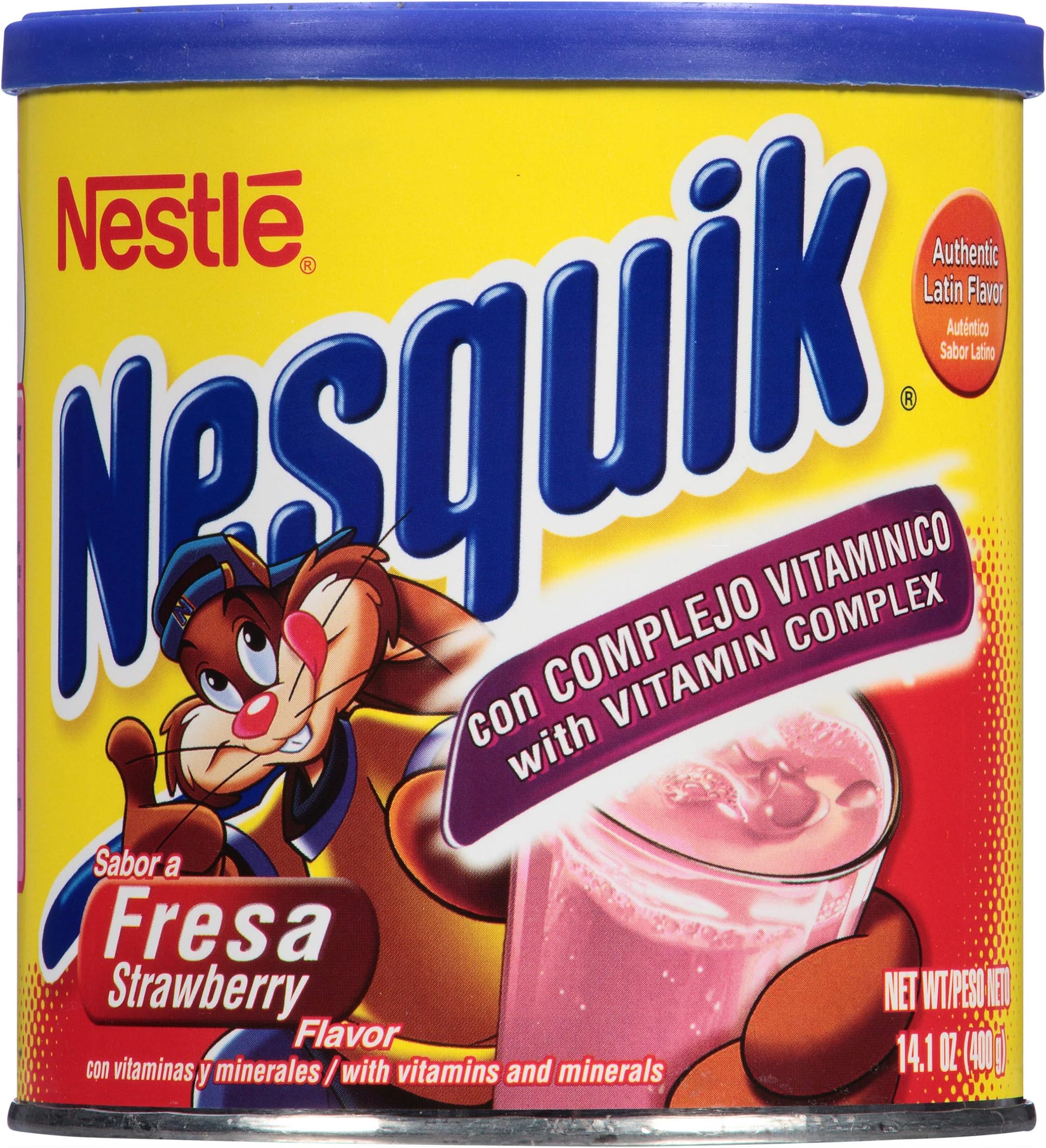 NESQUIK Strawberry Powder Drink Mix 14.1 oz. Canister