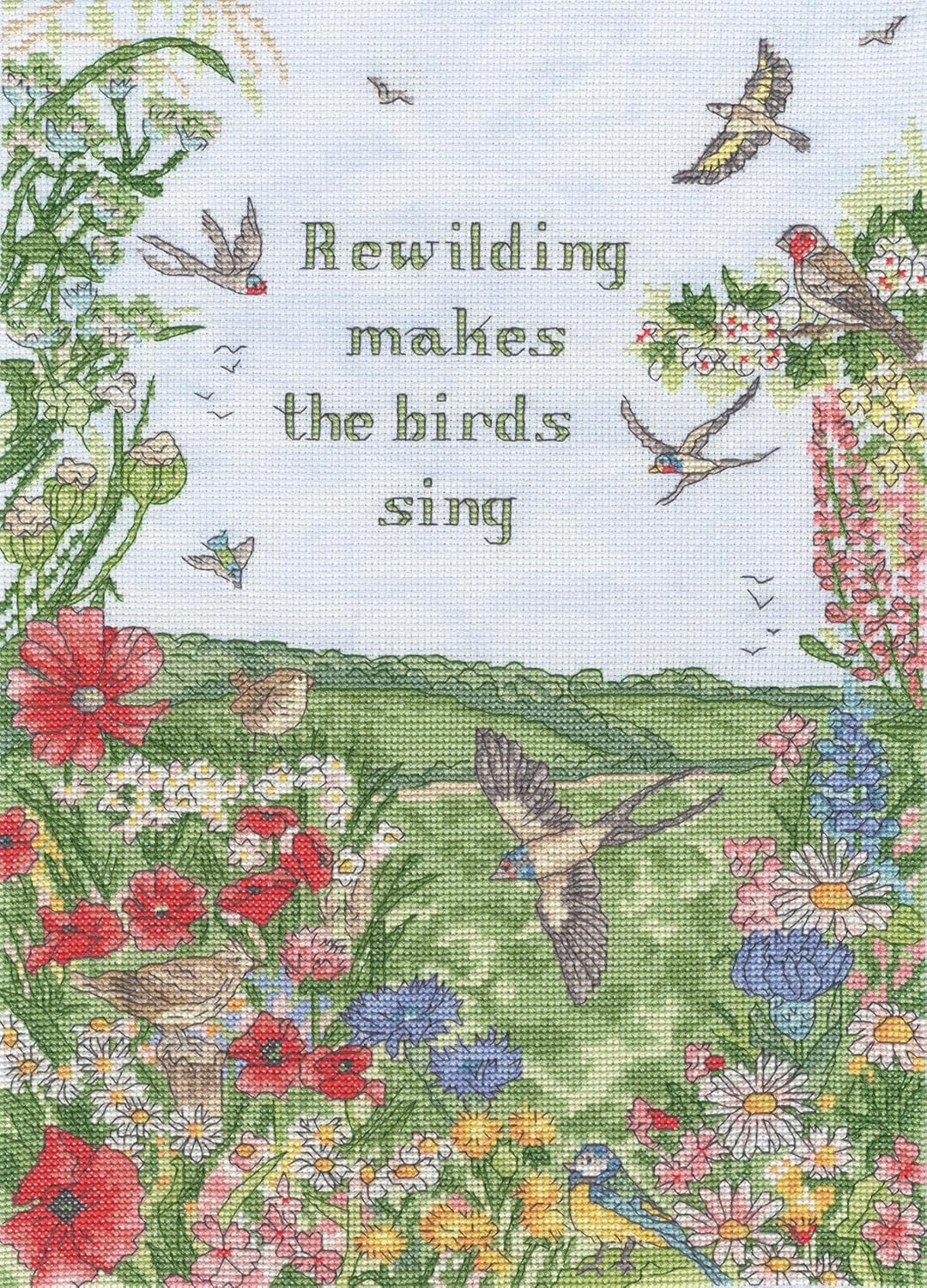 Bothy Threads Rewild and Sing Counted Cross-Stitch Kit