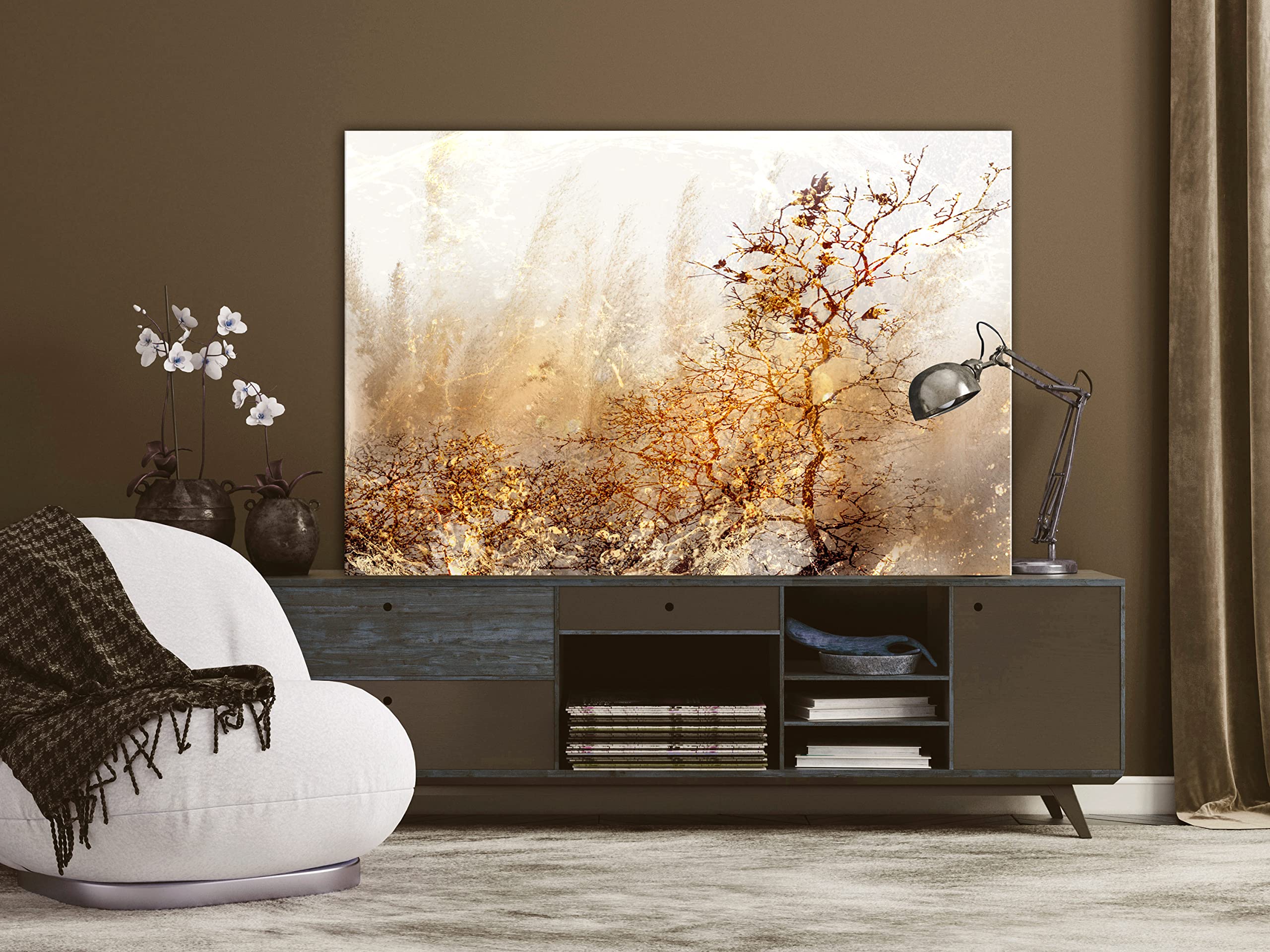murando Cuadro Acústico Abstracto 120x80 cm espuma acústica absorbe | sonido aislamiento lienzo de 1 pieza Impresión Artística Decoración de Pared Árbol Naturaleza como pintado