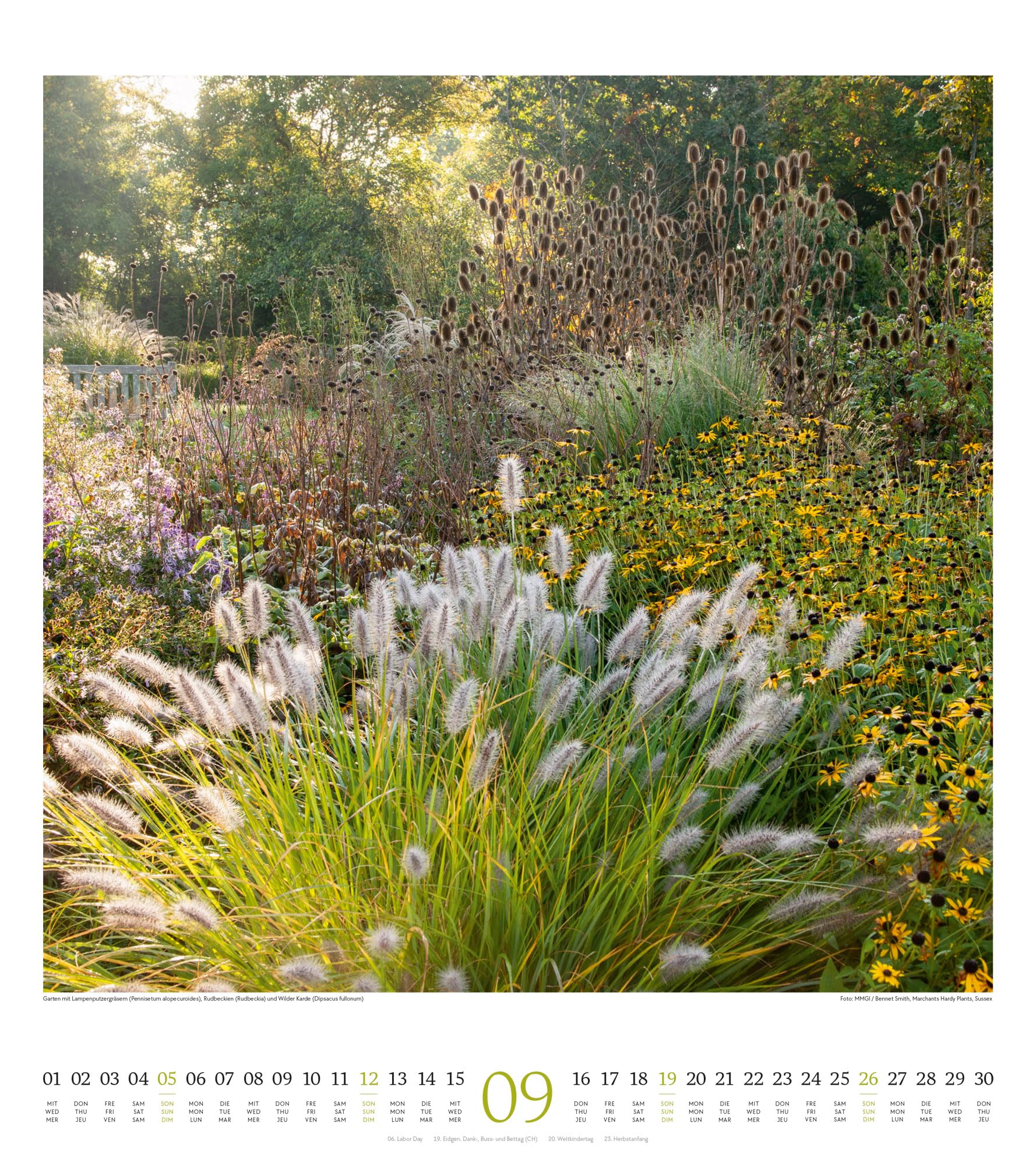 Paradiesische Gärten Kalender 2027 48x54 cm Hochformat Garten-Kalender