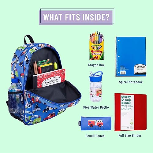 Miniatura 7 de Wildkin Paquete de mochila para niños de 15 pulgadas con lonchera (Heroes)