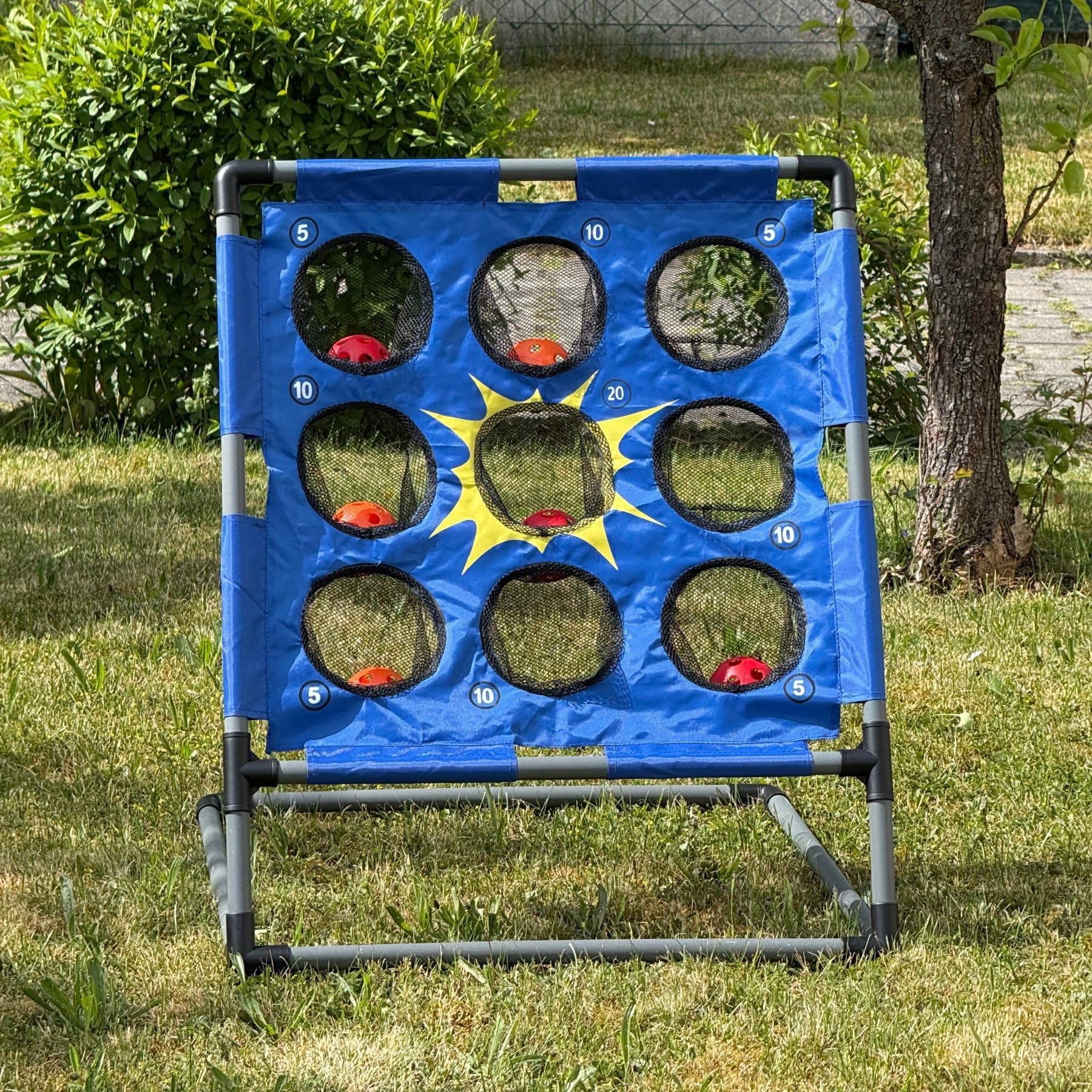 Bolimo Juego de Lanzamiento para Niños y Adultos – Juego de Pelota Indoor y Outdoor con Diana – para Jardín, Parque, Camping y Fiesta