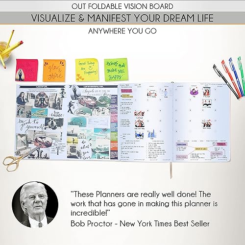 Miniatura 7 de Agenda de vida y trabajo, tamaño A4, planificador de objetivos de 12 meses y planificador de productividad para aumentar la felicidad, planificador