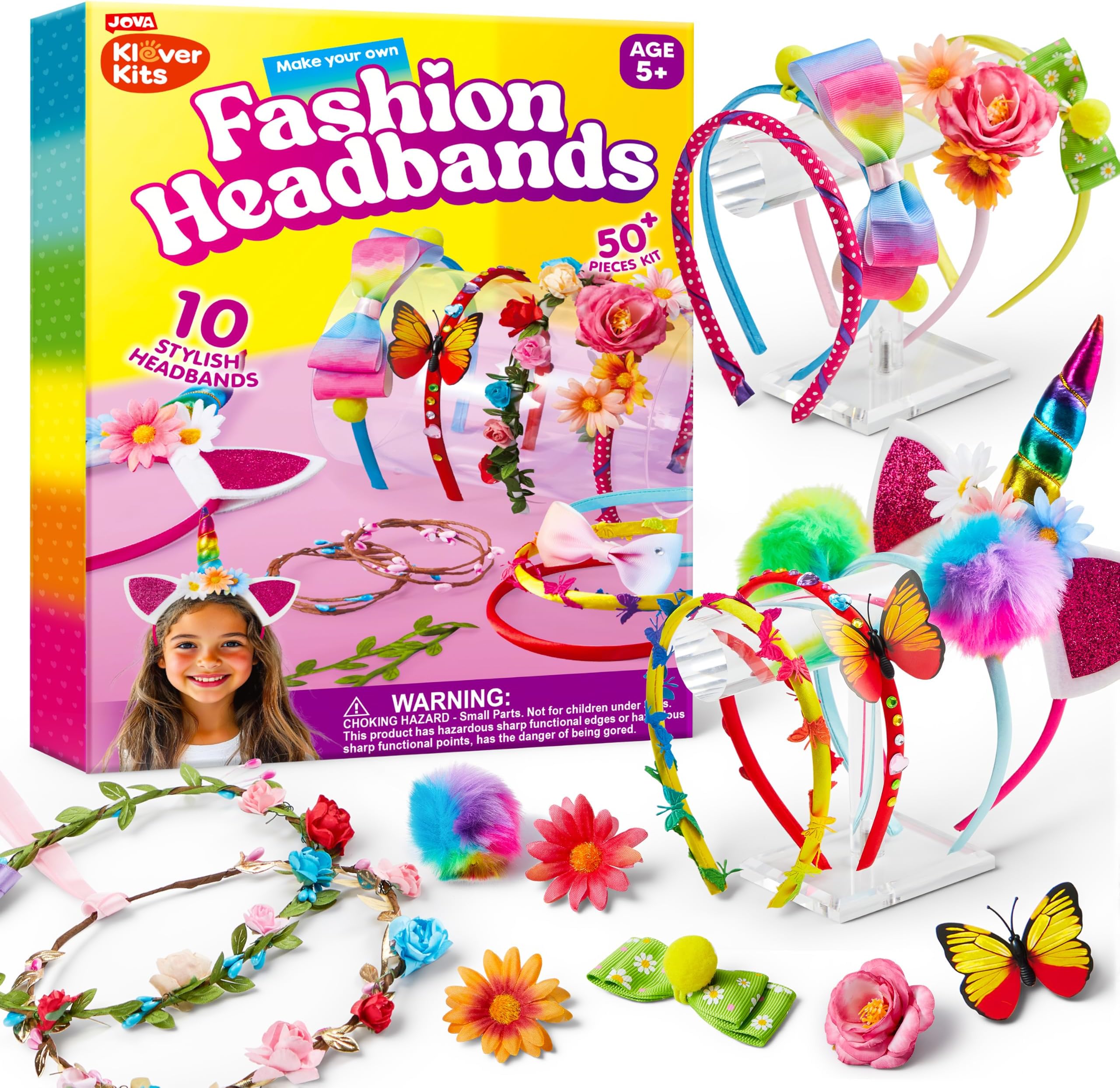 Klever Kits Headband Making Kit for Girls, Unicorn Craft Kits for Kids