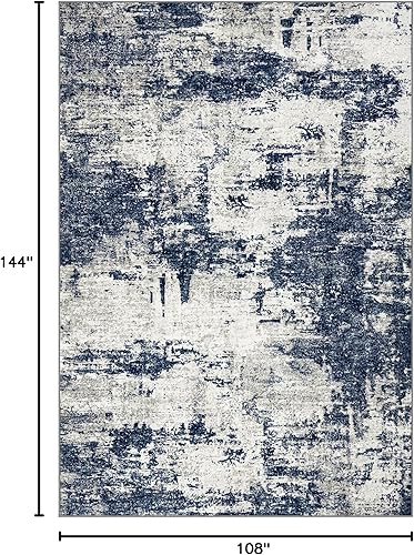 Miniatura 94 de Alfombra de área para sala de estar: alfombra lavable de 5 x 7 con respaldo antideslizante, no desprende pelo, resistente a las manchas, plegable