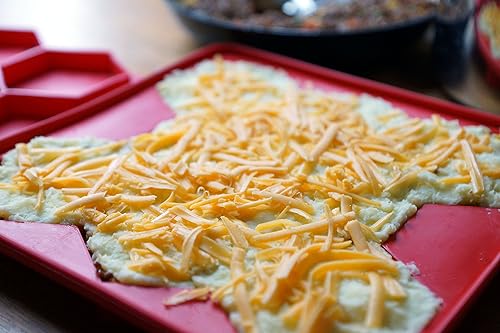 Miniatura 6 de ShapeStore Burger Master 8 en 1 prensa para hamburguesa innovadora para 8 hamburguesas rojo