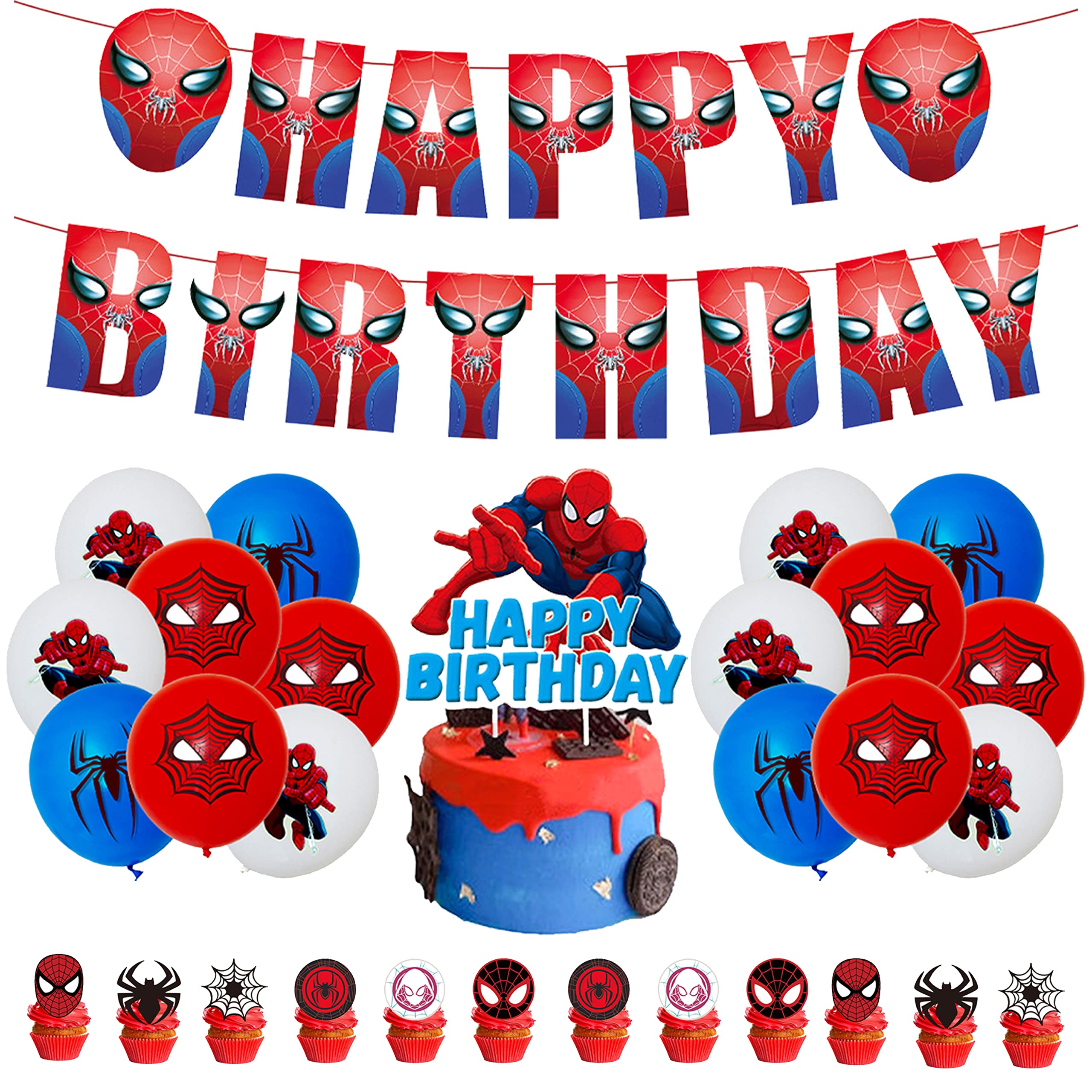 Buy Party Supplies Spiderman Cake Topper Spiderman Birthday Decorations