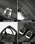 MASINTOR Leather Laptop Backpack for Women, Stylish Computer Backpack College Business Work Shoulder Bags Work and Travel
