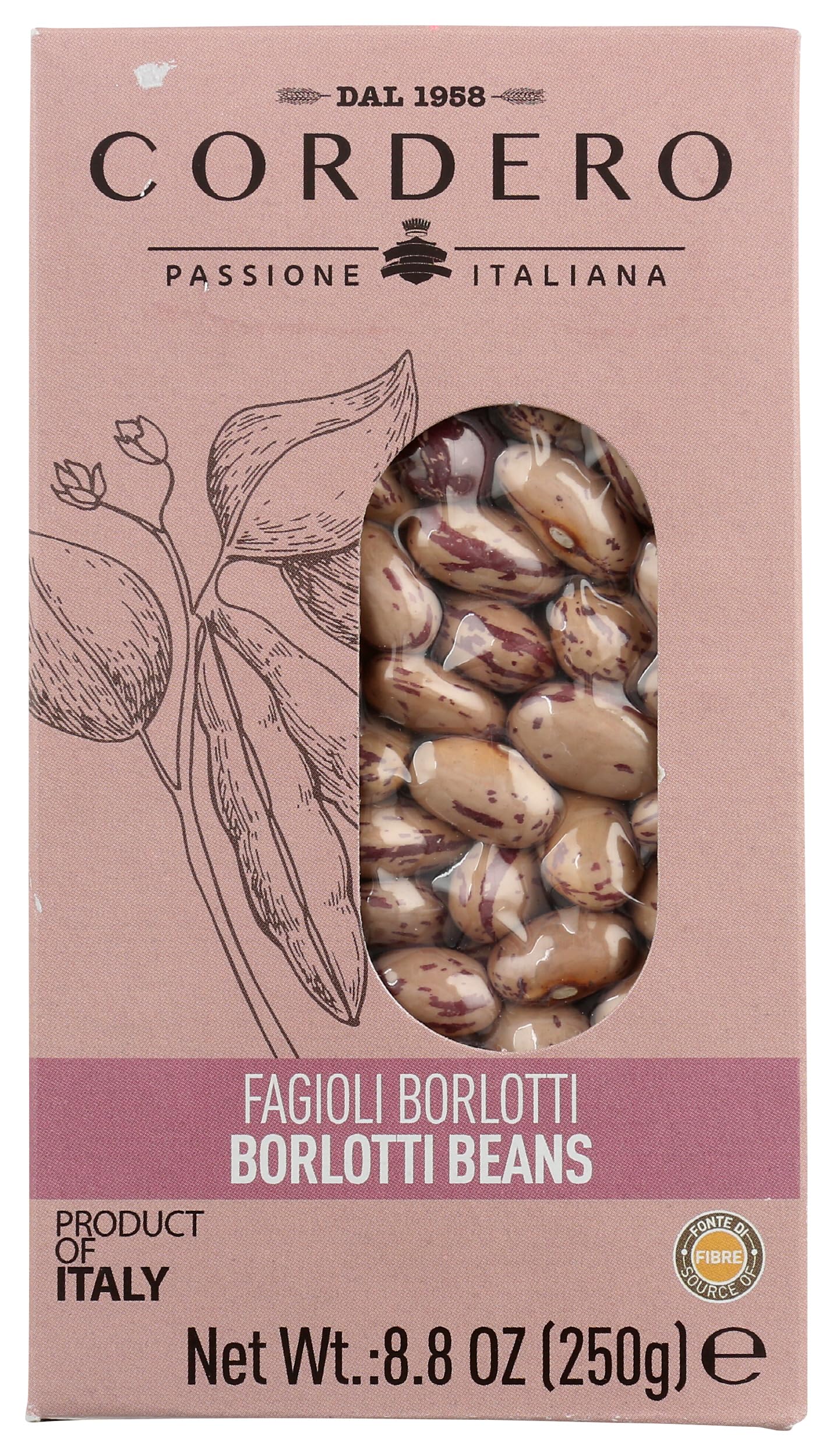 Cordero Borlotti Beans, 8.8 Oz