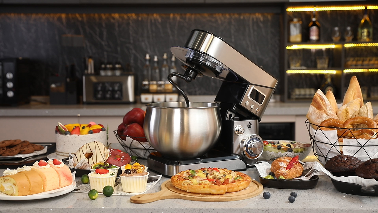 Amazon.com: Stand Mixer, Stainless Steel Mixer 5.3-QT LCD Display