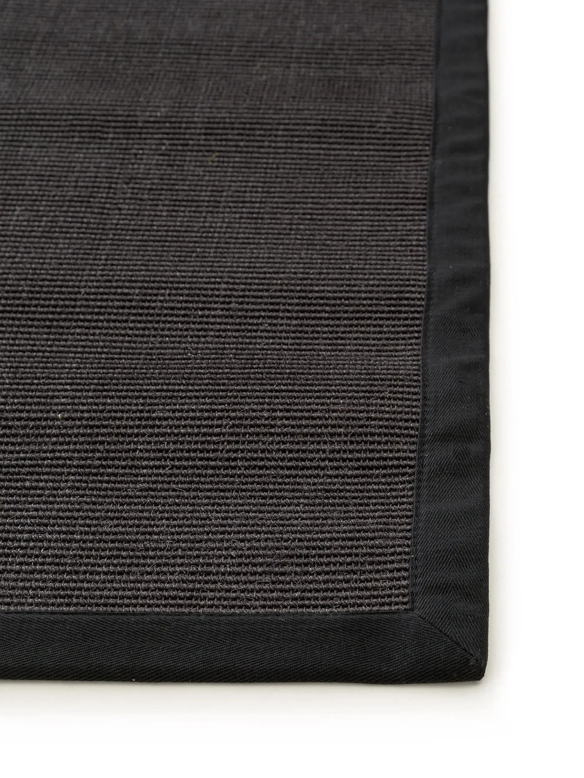 Benuta Nest Sisal Sana Tapis en Fibre Naturelle - Noir - 150 x 150 cm - Tapis Robuste pour Salle à Manger et Salon - 100% Fibre Naturelle sisal - Design Intemporel
