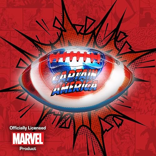 Miniatura 7 de Marvel Avengers - Fútbol juvenil Capitán América, mini fútbol juvenil pequeño para niños, talla 6, multicolor