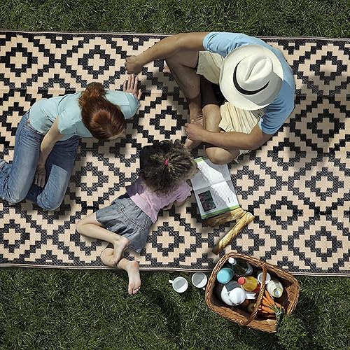 Miniatura 280 de SAND MINE - Alfombras reversibles, alfombra de pajillas de plástico, alfombra de área moderna, alfombra grande para suelo y exteriores, vehículos